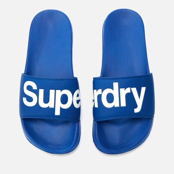 Superdry Men's Superdry Pool Slide Sandals - Racer Cobalt/Optic White ...