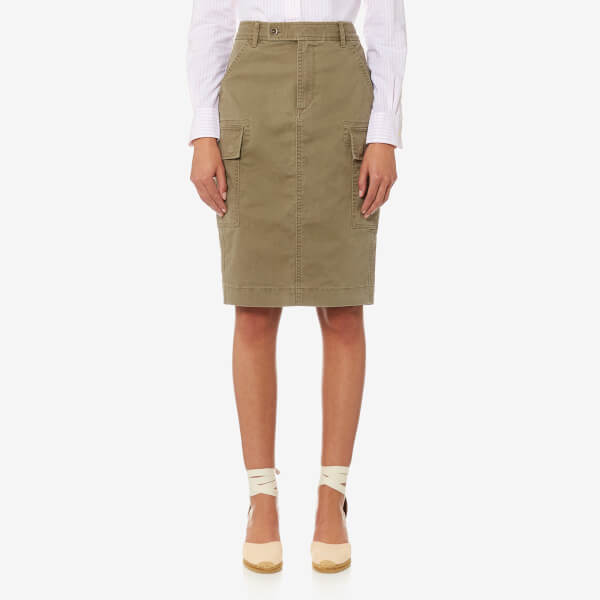 Polo Ralph Lauren Women's Cargo Pencil Skirt - Khaki - Free UK Delivery ...