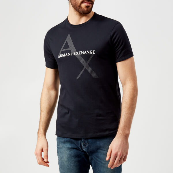 Armani Exchange Men's Contrast Logo T-Shirt - Navy Clothing | TheHut.com