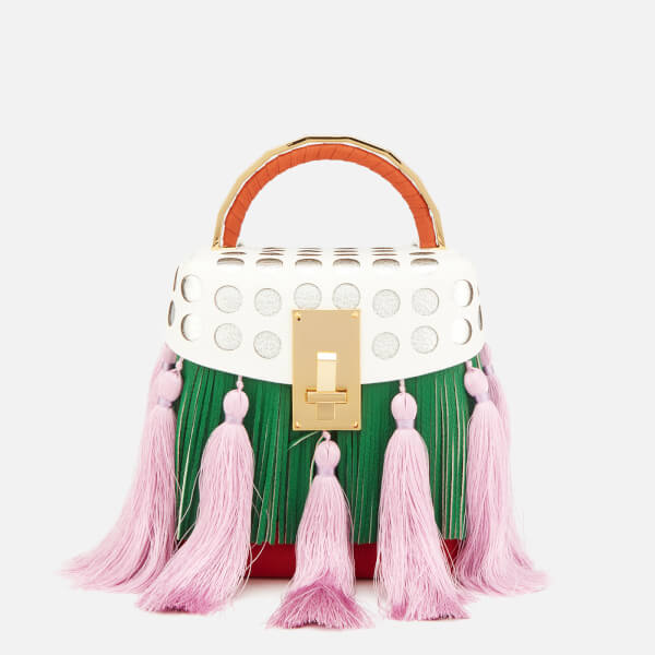 The Volon Women's Box Tassel Bag - Green - Free UK Delivery over £50