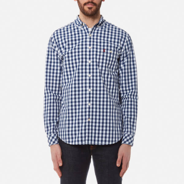 Joules Men's Hewney Long Sleeve Shirt Navy Mens Clothing