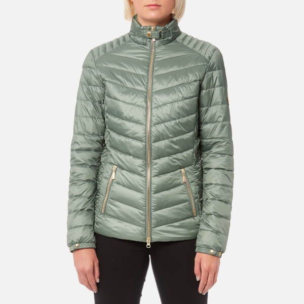Barbour International Women's Triple Quilt Jacket Light Khaki Womens