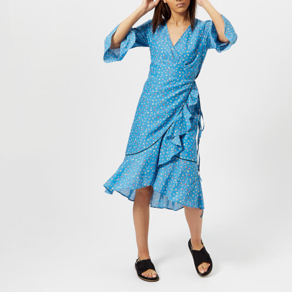 Ganni Women's Beacon Dress - Marina - Free UK Delivery over £50