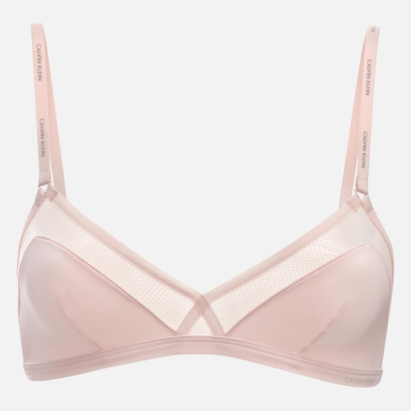 pink calvin klein triangle bra