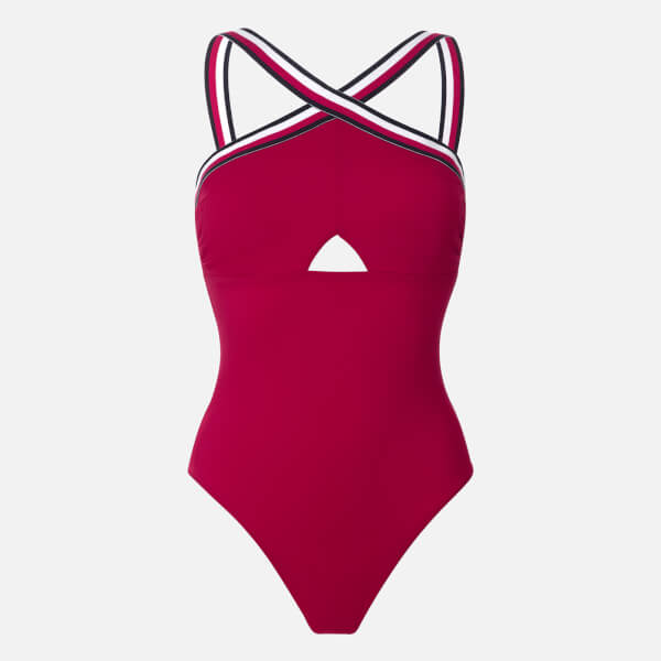 Tommy Hilfiger Women's One Piece Swimsuit - Red Clothing | TheHut.com
