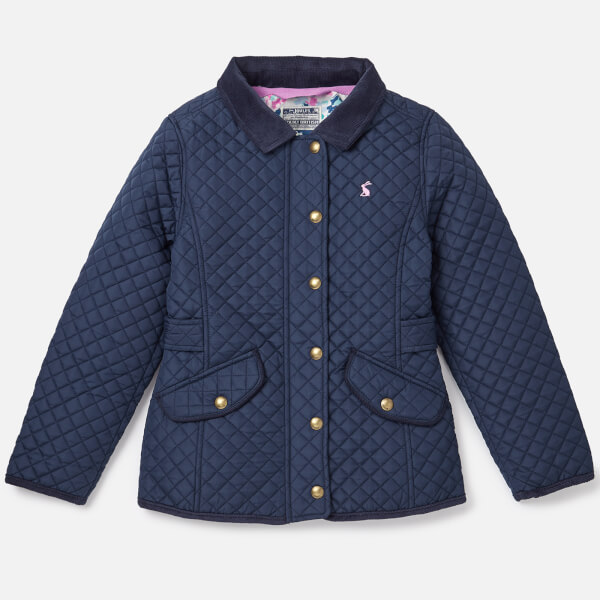 Joules Girls' Newdale Quilted Coat - French Navy Clothing | TheHut.com