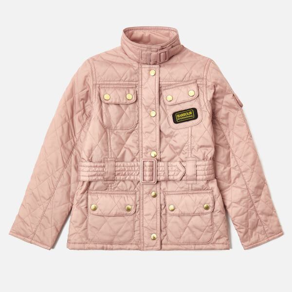 Barbour Girls' Flyweight International Jacket Pale Pink/Pearl