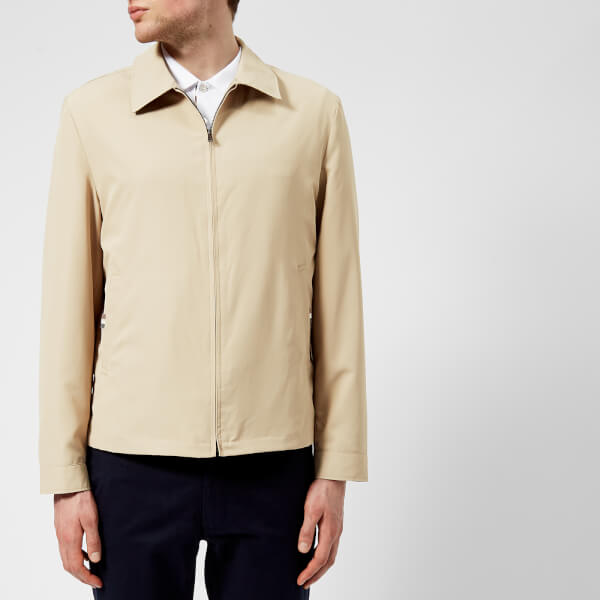Aquascutum Men's Cliff Nylon Harrington Jacket Beige Mens Clothing