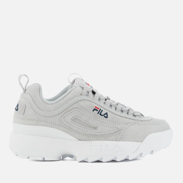 grey and pink fila trainers