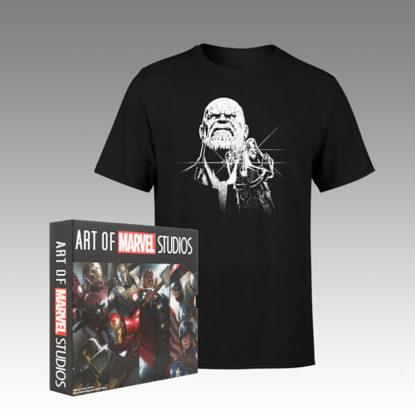 Lot T-Shirt et Coffret Art of Marvel Studios (4 Livres) - Thanos Infinity War