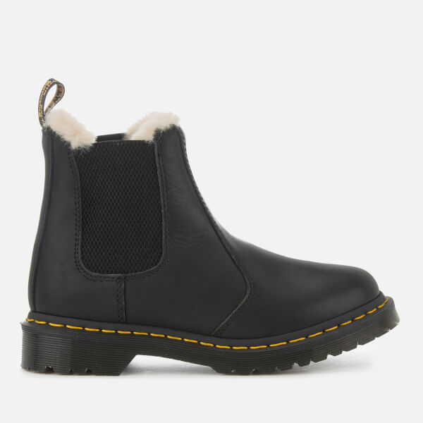 doc martens fur lined chelsea boots