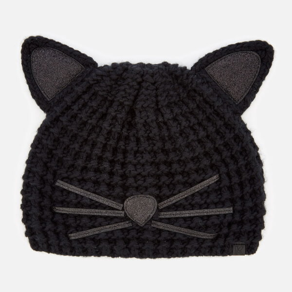 Karl Lagerfeld Women's Choupette Luxury Beanie - Black