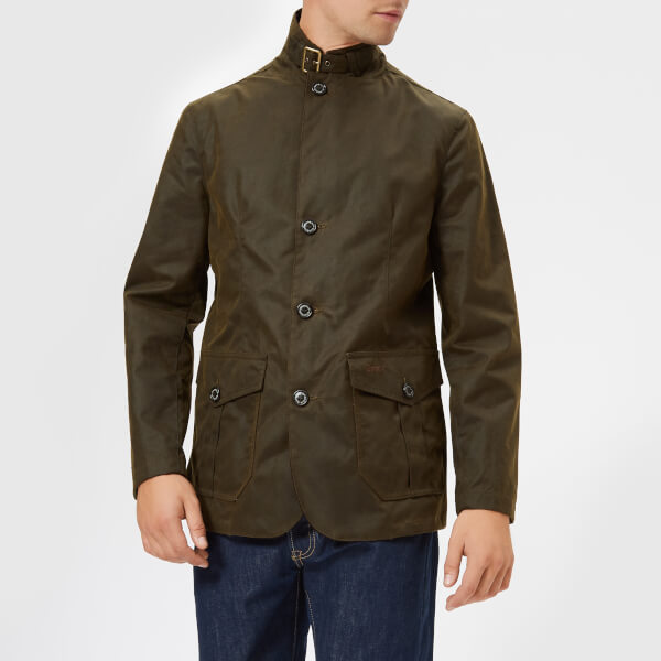 Barbour Men's Lutz Wax Jacket - Olive Clothing | TheHut.com