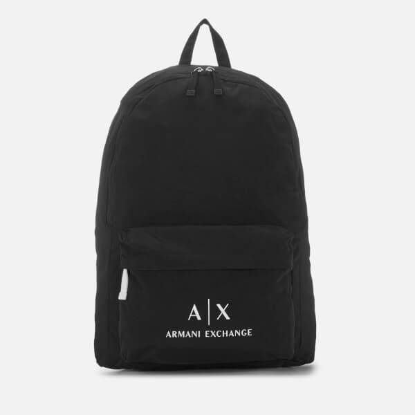 Armani Exchange Men's Contrast Logo Backpack Black