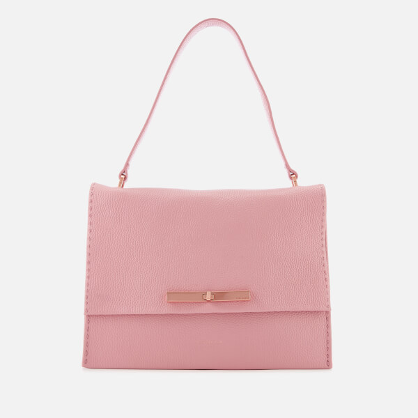 Ted Baker Women's Jessi Concertina Leather Shoulder Bag Dusky Pink