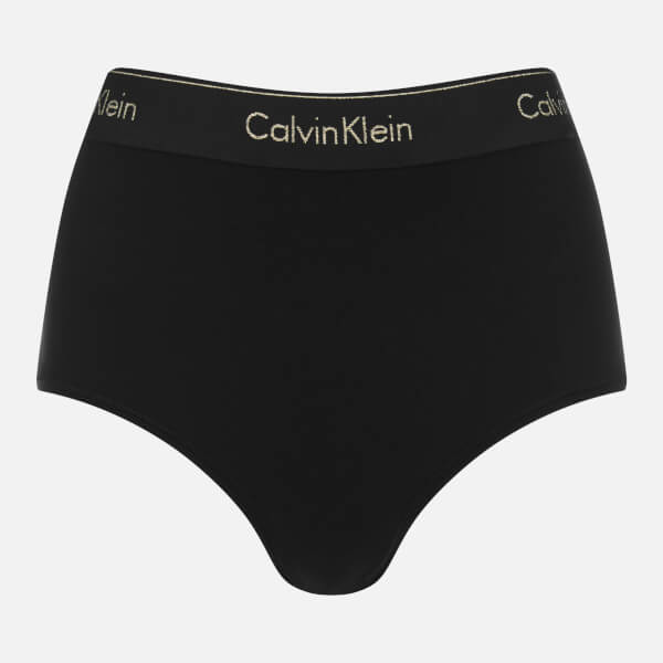 Calvin Klein Women's High Waist Hipster Knickers Black Clothing