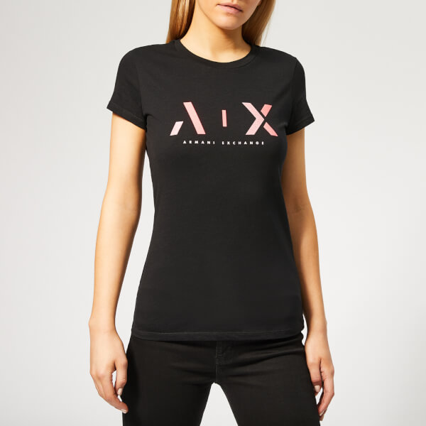 Armani Exchange Women's Ax TShirt Black Womens Clothing