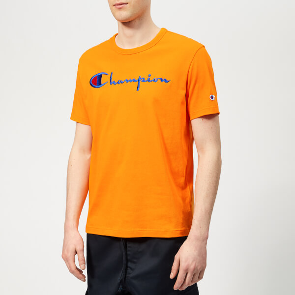 Champion Men's Script T-Shirt - Orange Clothing | TheHut.com