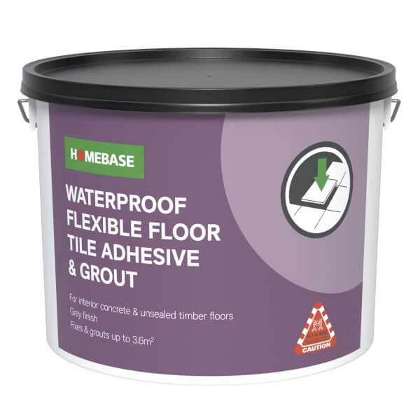 Homebase Adhesive & Grout Concrete Grey 10L Homebase