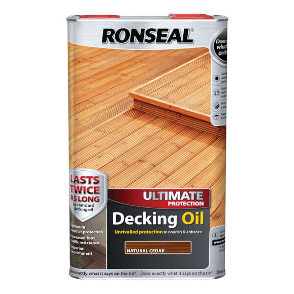 Ronseal Ultimate Protection Decking Oil Natural Cedar 5L Homebase