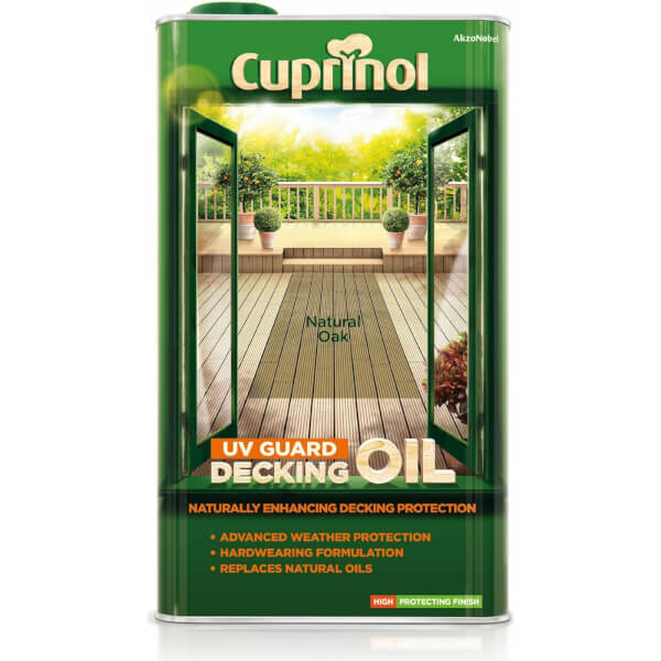 Cuprinol UV Guard Decking Oil Natural Oak 5L Homebase