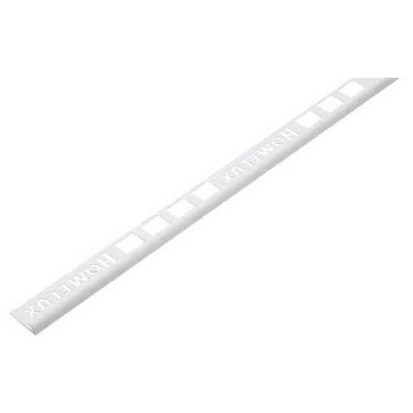 Homelux 6mm Round Edge PVC Tile Trim White 1.83m Homebase