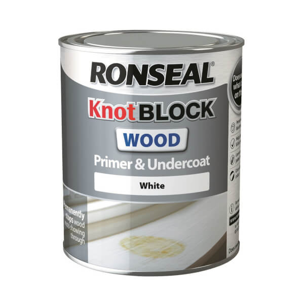 Ronseal Knot Block Primer &amp; Undercoat White 750ml Homebase
