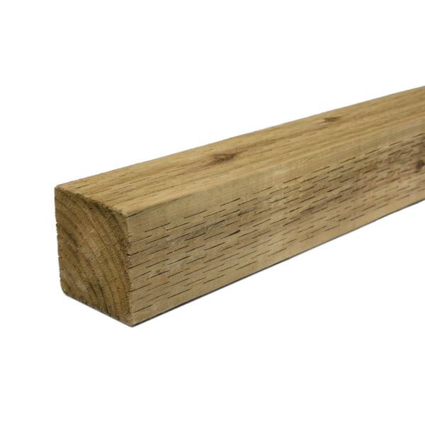 Incised Fence Post 75 x 75mm x 2.4m Green Homebase