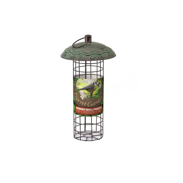Peckish Secret Garden Energy Suet Fat Ball Metal Bird Feeder Homebase