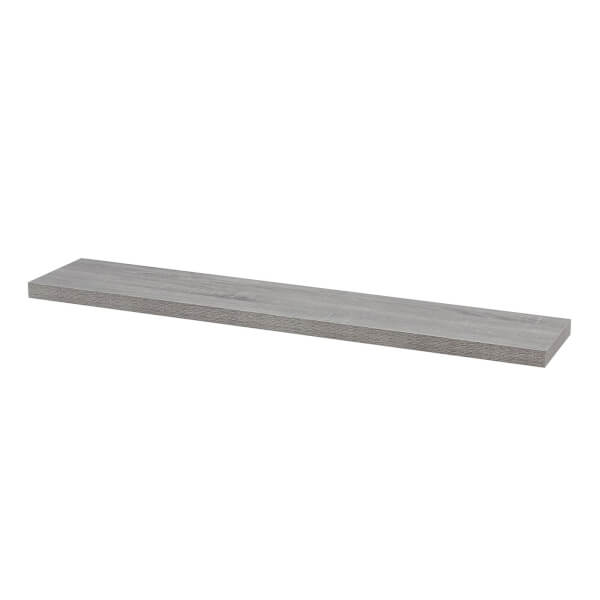 Floating Shelf Grey Oak 1200 x 240 x 38mm Homebase