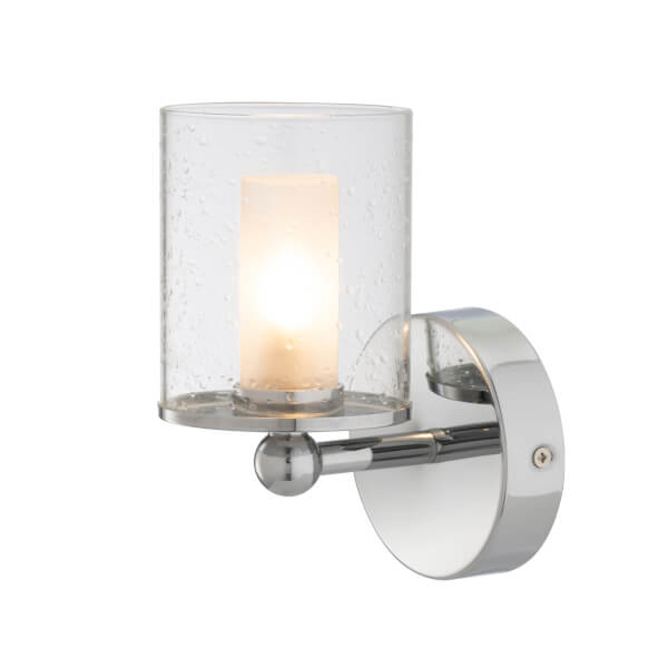 Lucia Single Bathroom Wall Light | Homebase