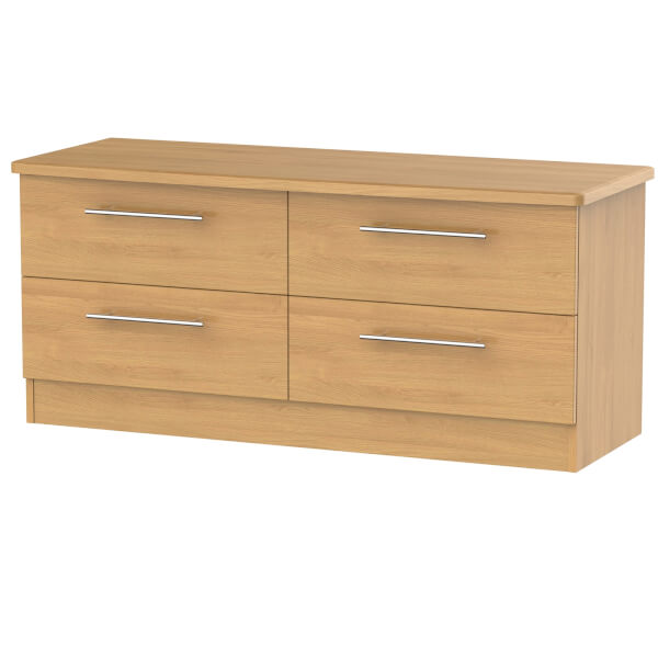 Siena Modern Oak 4 Drawer Bed Box Homebase