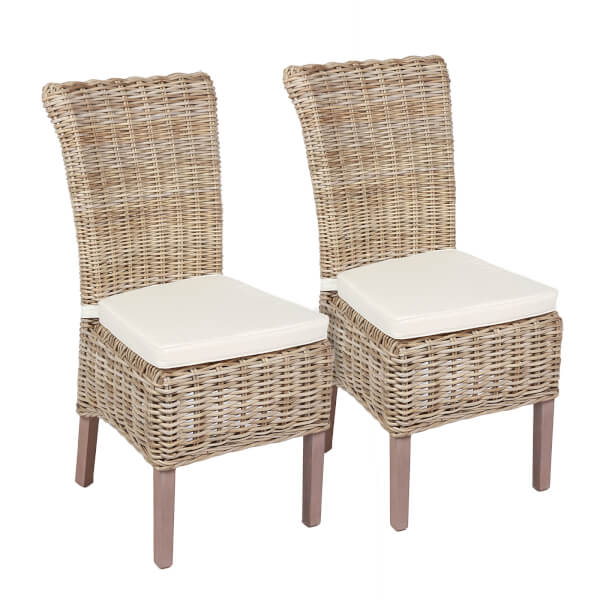 Holywell Dining Chairs with Cushion Set of 2 Homebase