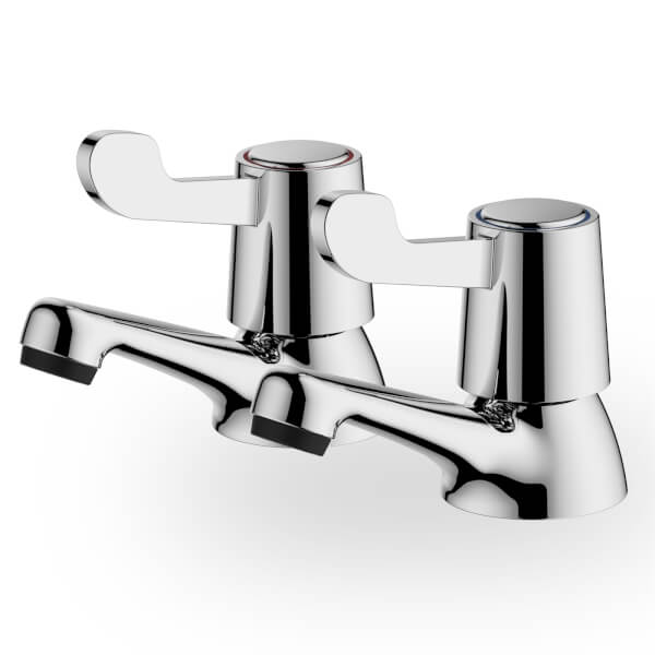 Talisker Lever Basin Pillar Taps Chrome Homebase