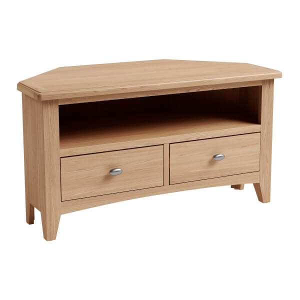 Kea Corner TV Unit Oak Homebase