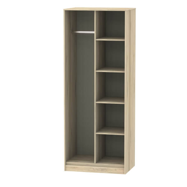 Tokyo Open Shelf Wardrobe Oak Homebase