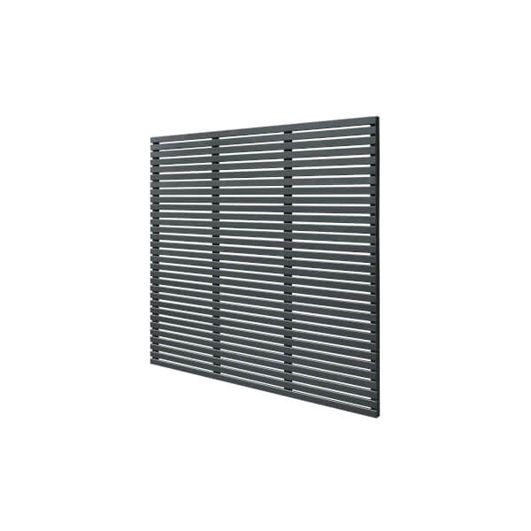 6ft x 6ft (1.8m x 1.8m) Grey Painted Contemporary Slatted Fence Panel ...