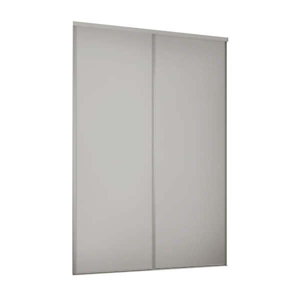 Classic 2 Door Sliding Wardrobe Kit Dove Grey Panel (W)1185 x (H)2260mm