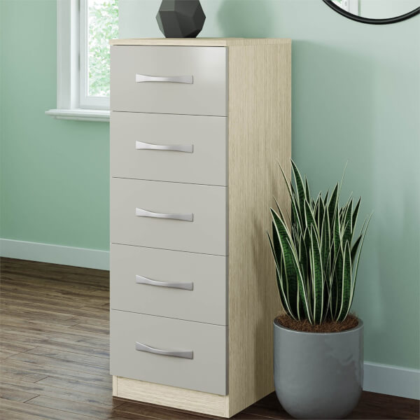 Modular Bedroom Slab 5 Drawer Chest Cashmere Homebase