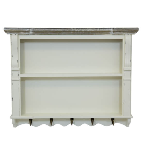 White Shabby Chic Kitchen Wall Shelf Homebase