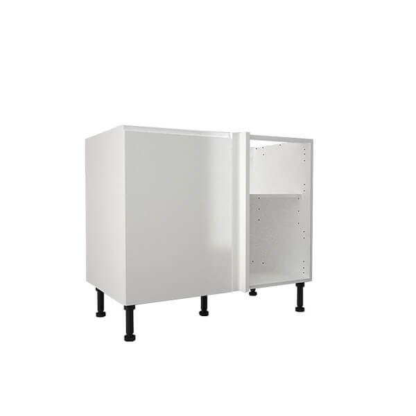 Handleless White Gloss 1000mm Corner Base Unit Homebase