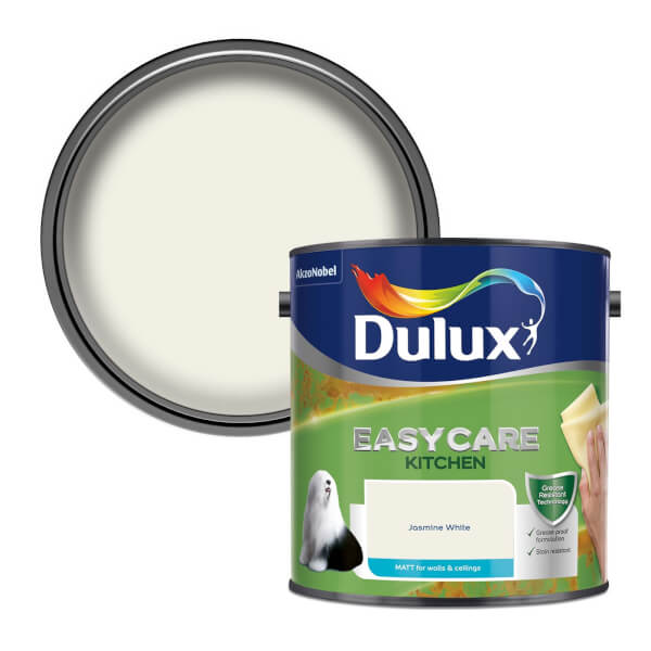 Dulux Easycare Kitchen Jasmine White Matt Paint 2.5L Dulux Easycare Kitchen Jasmine White Matt Paint 2.5L