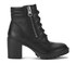 steve madden noodless booties in black leather