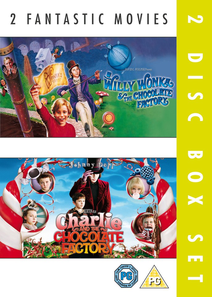 DOUBLE WILLY WONKA / CHARLIE THE CHOCOLATE FACTORY (2PK) DVD Zavvi