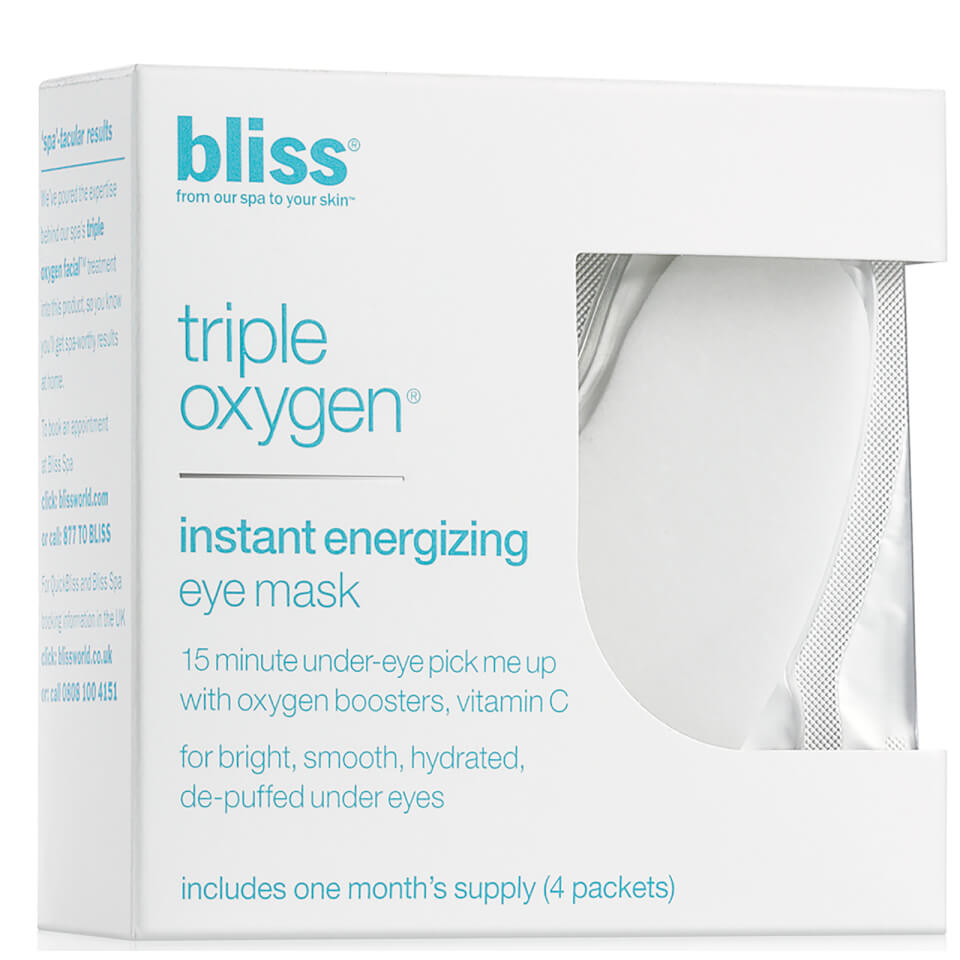 bliss Triple Oxygen Instant Energizing Eye Mask (4X 5.5ml) SkinStore