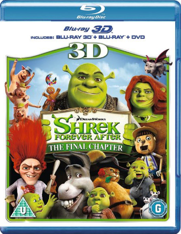 Shrek Forever After 3D (3D Blu-Ray, 2D Blu-Ray and DVD) Blu-ray | Zavvi.com