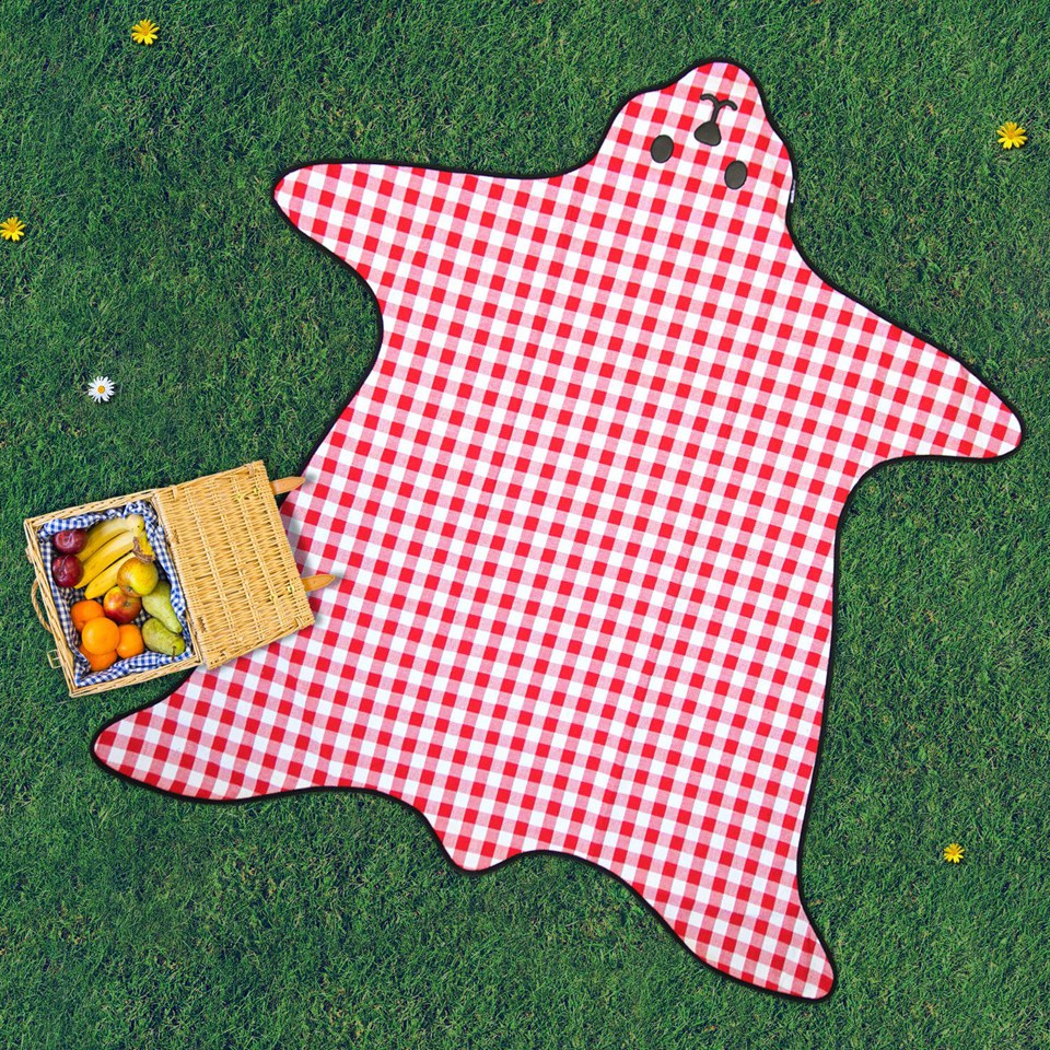 Bear Skin Picnic Blanket Red Traditional Gifts