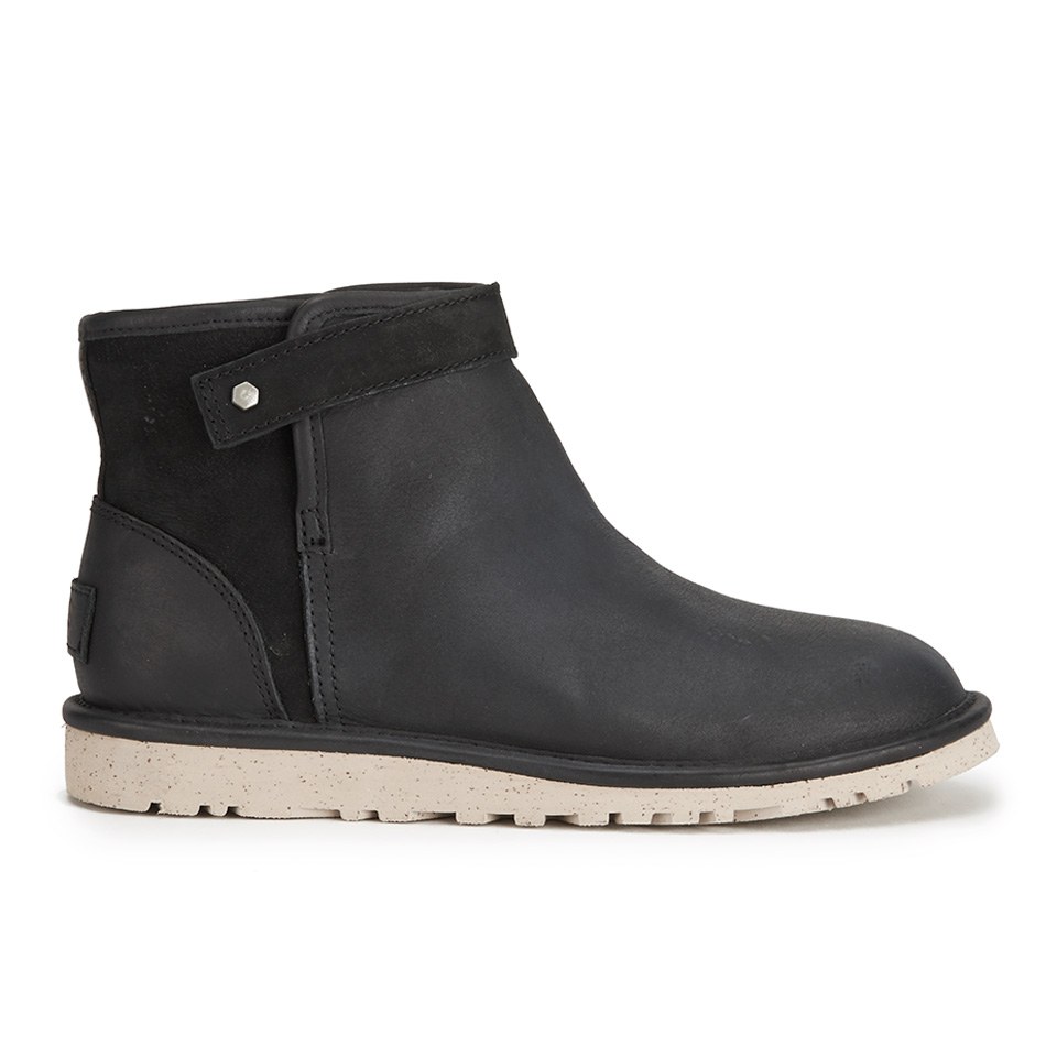 UGG Women's Rella Suede Mini Sheepskin Boots - Black | FREE UK Delivery ...