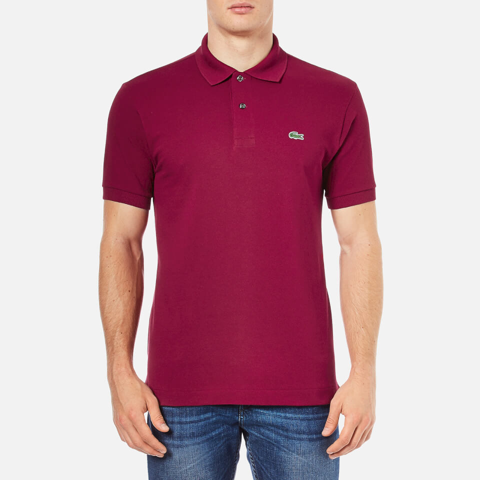 Lacoste Men's Polo Shirt - Bordeaux Clothing | TheHut.com