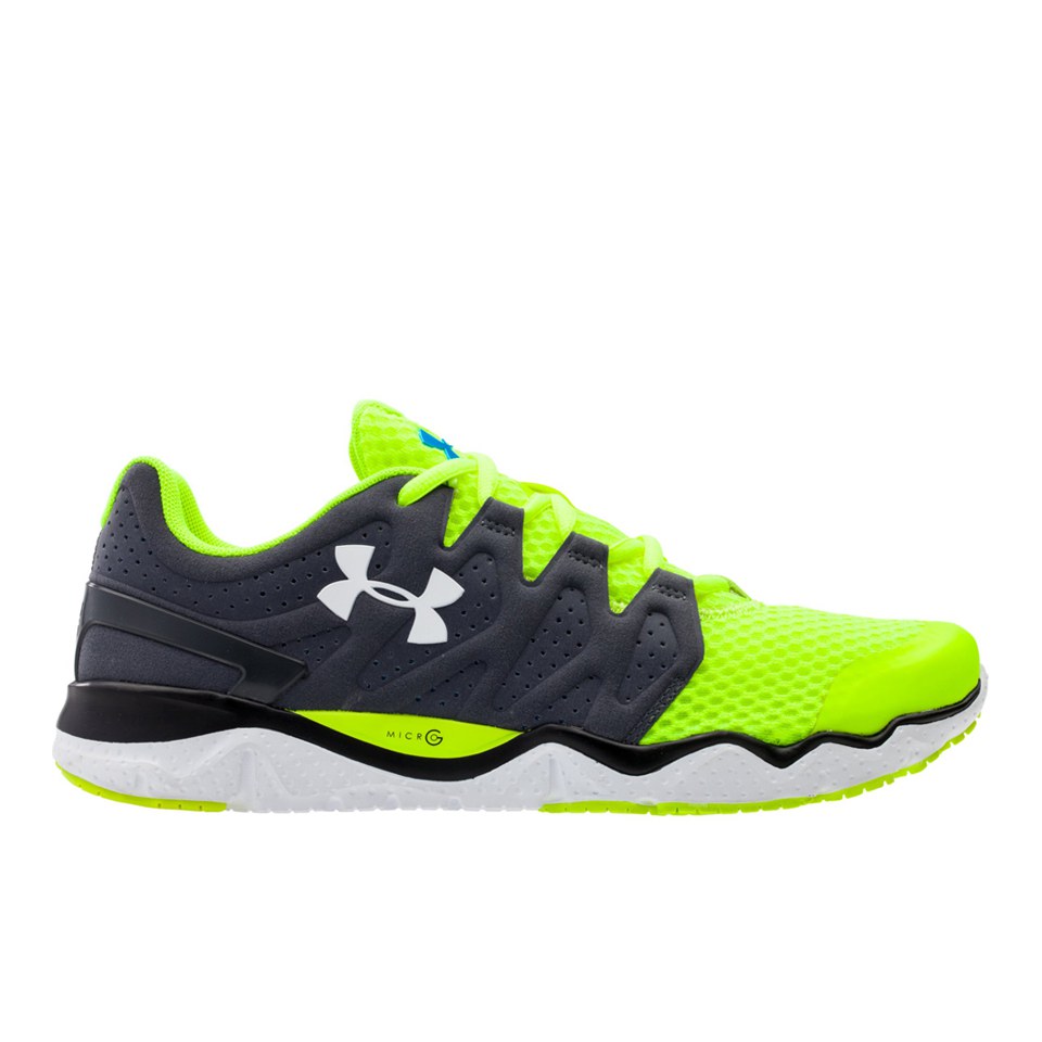 Under Armour Men's Micro G Optimum Running Shoes - Lead/High-Vis Yellow ...